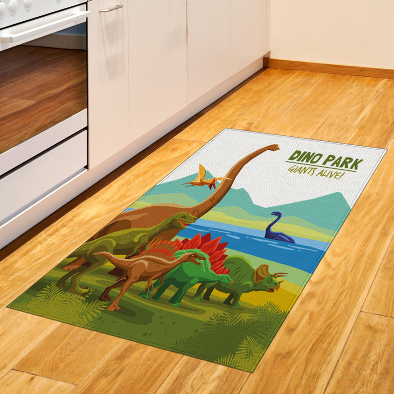 East Urban Home Dinosaur Green Area Rug Wayfair